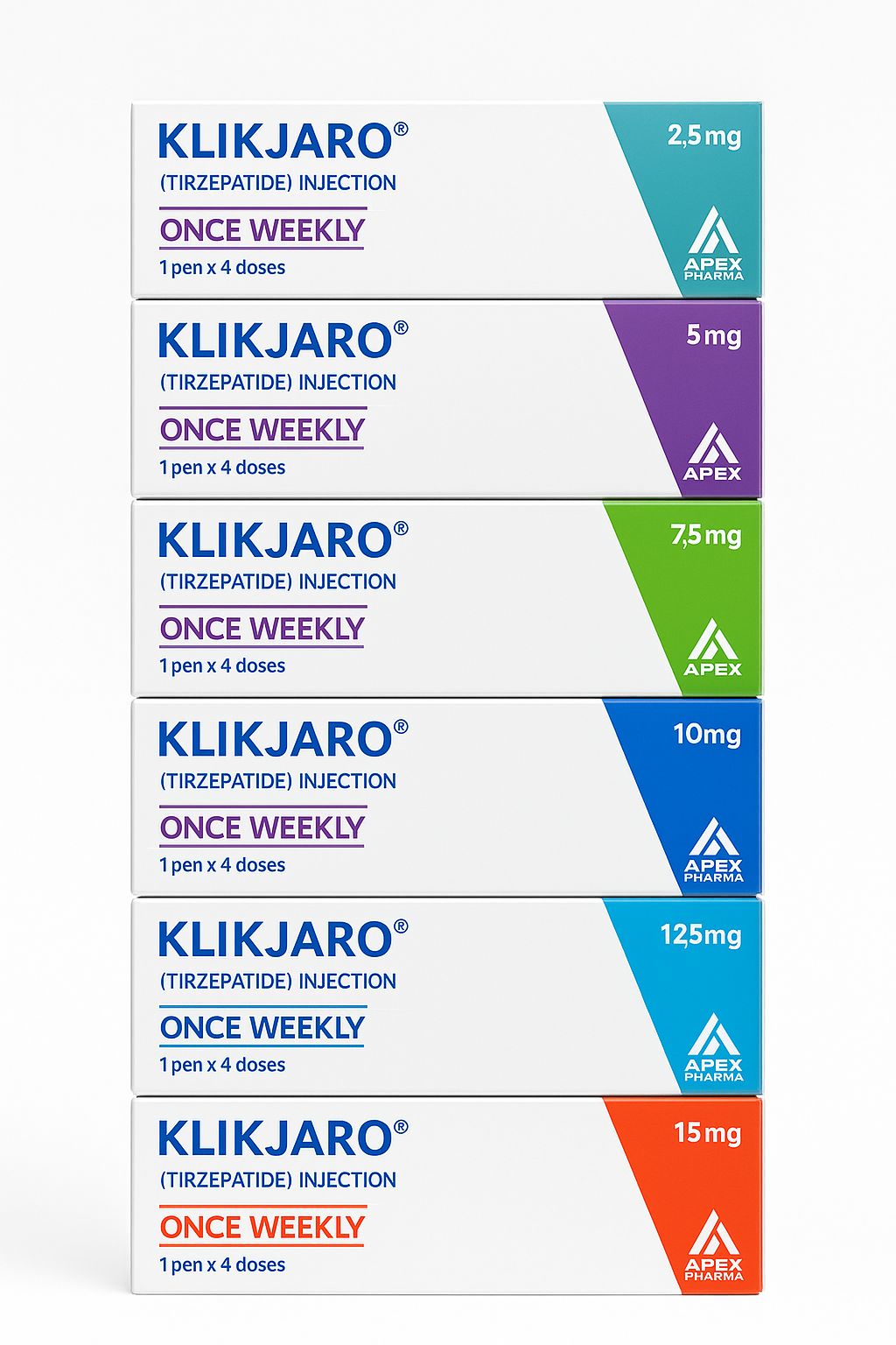 Apex Pharma Monjaro Terzepatide 2.5mg - 15mg
