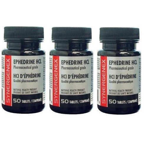 Synergenex Ephedrine HCL 8mg - 50 Tabs - Pre-Workout Fat Burner